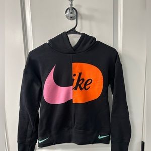 Girls black Nike a hoodie size large